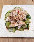 Chicken cucumber and celery salad