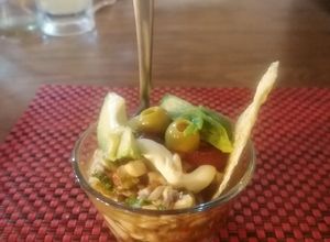 Una foto de Ceviche de hongos o de champiñones