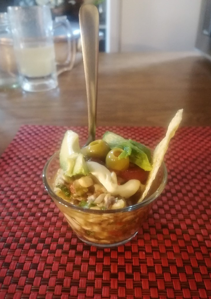 Una foto de Ceviche de hongos o de champiñones