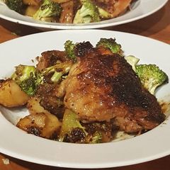 A picture of Honey Mustard Chicken Skillet Bake.