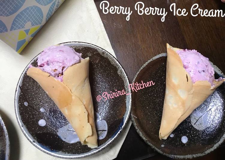 Resep Berry berry ice cream Anti Gagal