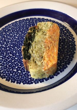Una foto de Budín de verduras en microondas