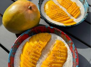 Une photo de Tapioca au lait de coco et mangue