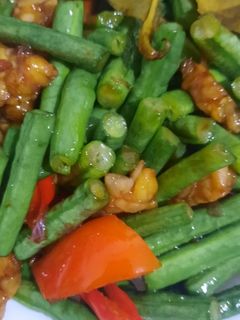 Foto resep Tumis tempe kacang panjang