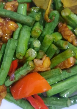 Foto resep Tumis tempe kacang panjang