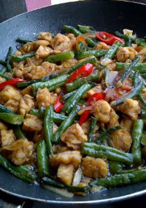 Foto resep Oseng tempe kacang panjang