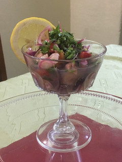Una foto de Ceviche chorito-camarón