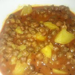 A picture of Black chana ki sabji.