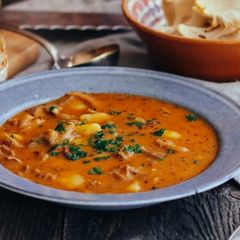 A picture of False "drzkova" soup from Oyster mushroom.