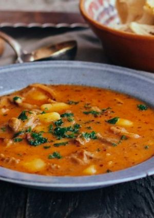 A picture of False "drzkova" soup from Oyster mushroom.