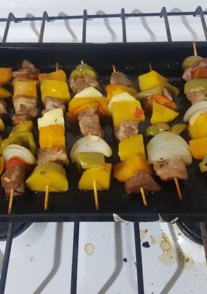Una foto de Souvlaki (Brochettes de cerdo)