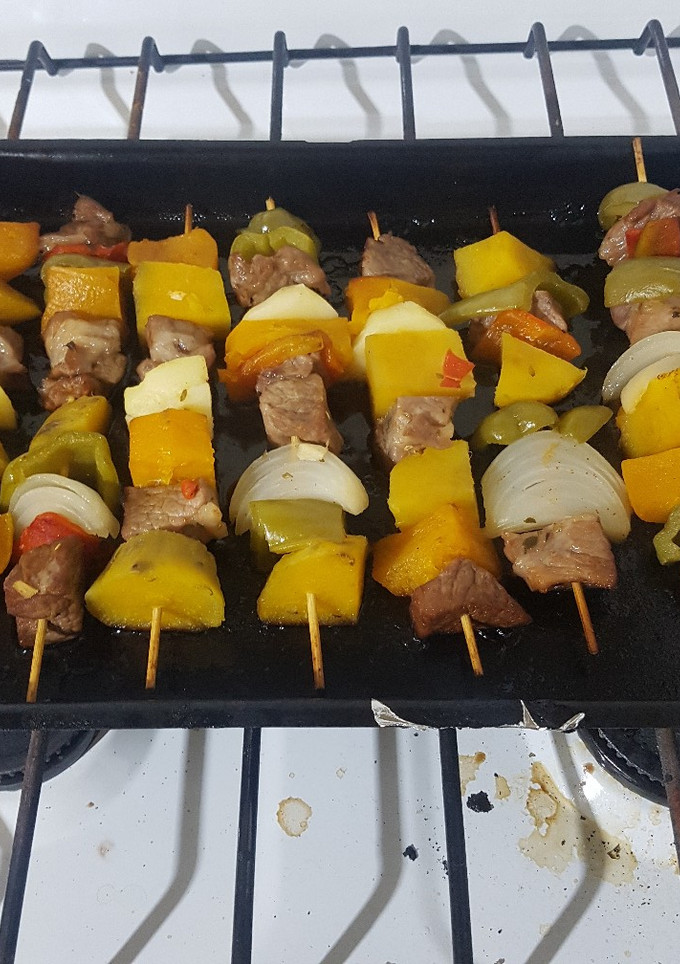 Una foto de Souvlaki (Brochettes de cerdo)