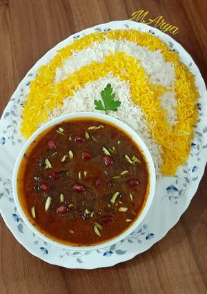 عکسی از دستور خورشت فسنجان با گوشت