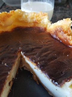 Una foto de Tarta de queso sin huevo al horno
