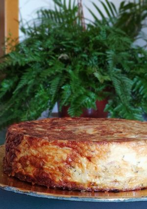 Una foto de Tortilla de repollo con queso tierno