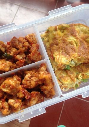 Foto resep Tahu Balado Dadar Tomat (menu diet GM day 5)