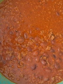 Foto de Chilli com arroz e salada🥗🍚🍛