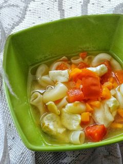 Foto resep Sup Makaroni Tahu dan Sayuran (MPASI 1+)