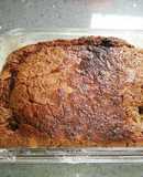 Queque de chocolate y almendras, tipo brownie