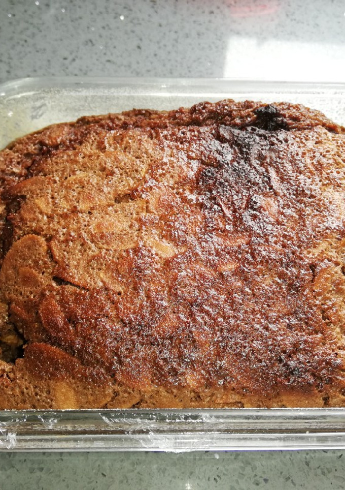 Una foto de Queque de chocolate y almendras, tipo brownie