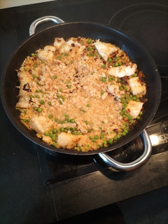 Una foto de Arroz con bacalao