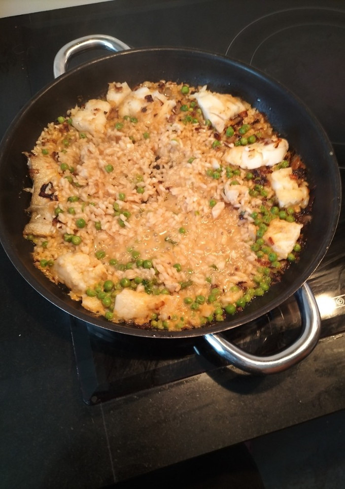 Una foto de Arroz con bacalao