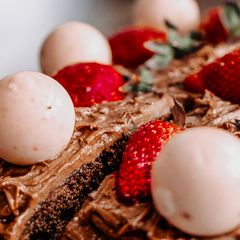 A picture of Double Chocolate Celebration Cake | EGGLESS | VEGAN | EASY | DAIRY FREE.