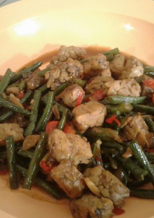 Foto resep Tumis Tempe dan Kacang Panjang