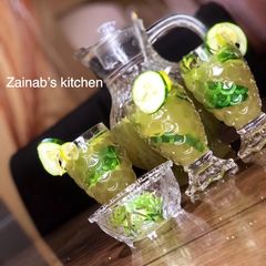A picture of Cucumber mojito🥒🍃🍋.