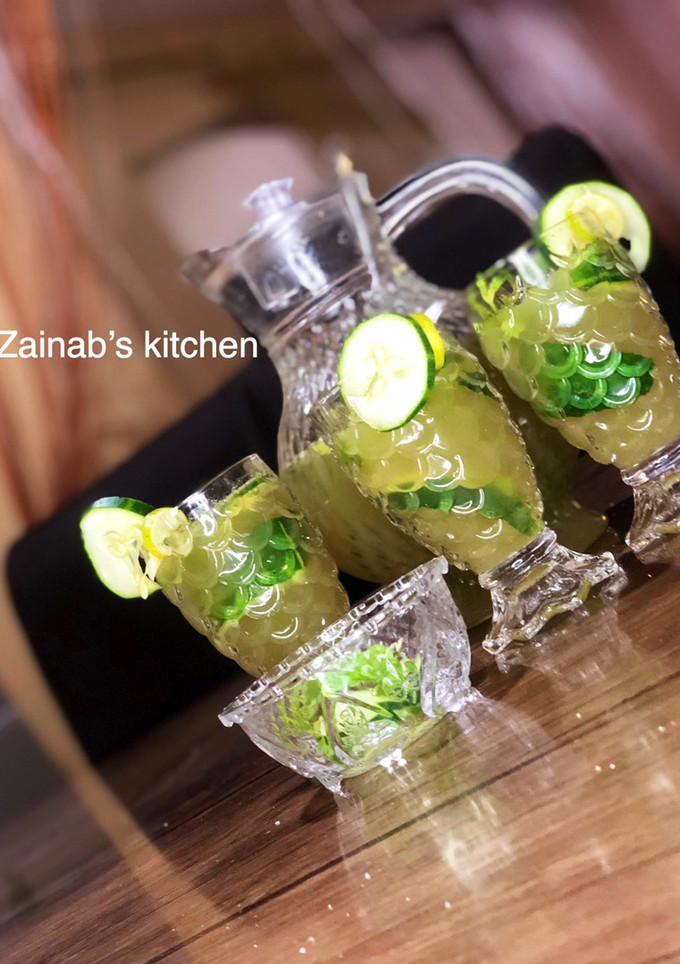 A picture of Cucumber mojito🥒🍃🍋.
