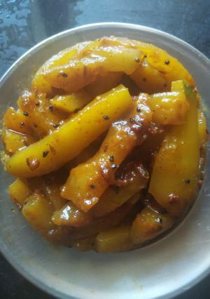 पपीता की सब्जी (Papita ki sabzi recipe in Hindi) रेसिपी मुख्य फोटो