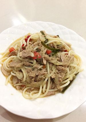 Foto resep Aglio Olio Tuna