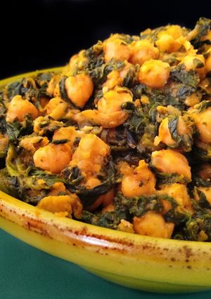 A picture of Chickpeas with Spinach (a traditional Andalusian tapa).