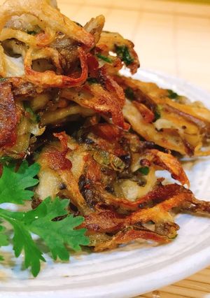 Hình của món Chả nấm bào ngư tiêu đen.