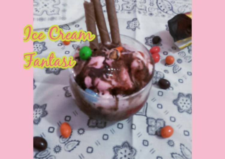 Langkah Mudah untuk Membuat Ice cream fantasi, Enak Banget
