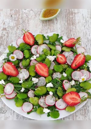 Une photo de Salade aux fèves, sauce à l’orange