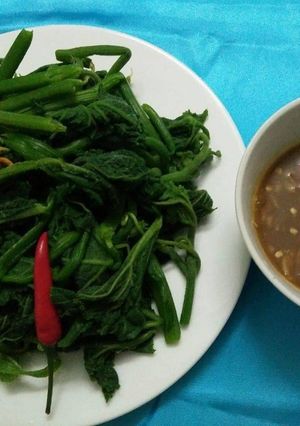 Hình của món Đọt bí luộc.