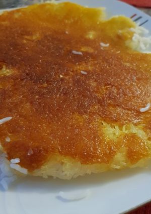 عکسی از دستور ته دیگ سیب زمینی