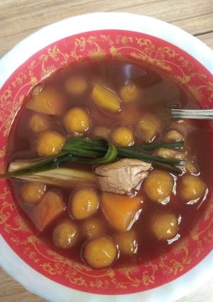 Foto resep Wedang jahe ubi jalar biji salak onde onde ubi jalar
