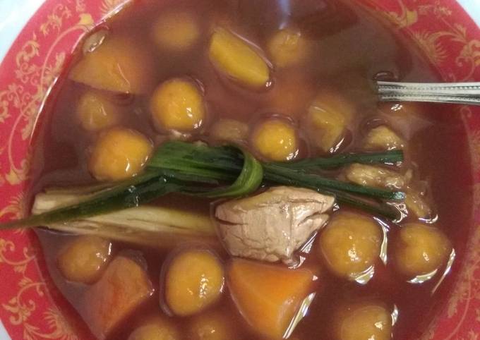 Cara bikin Wedang jahe ubi jalar biji salak onde onde ubi jalar Cara bikin Wedang jahe ubi jalar biji salak onde onde ubi jalar