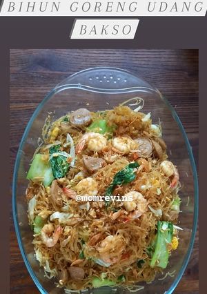 Foto resep Bihun goreng udang bakso