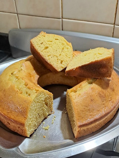 Una foto de Torta con postre en polvo de vainilla y sin manteca