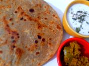 A picture of mango pickle recipe in paratha