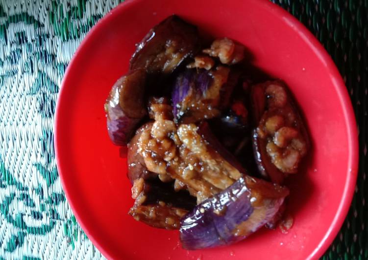 Terong udang asam manis