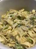 Fideos a la Crema con Brócoli