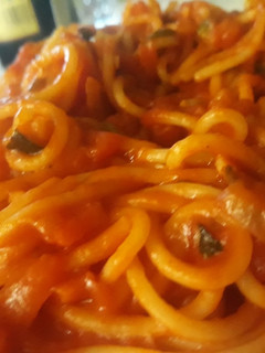 Una foto de Spaguettis con sofrito de verduras