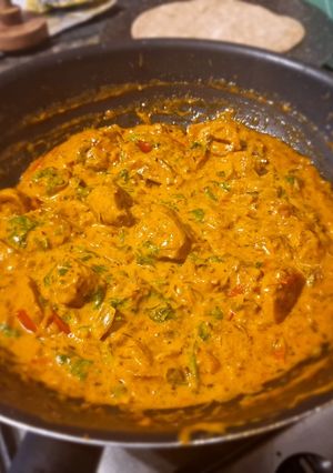 Indiai, tejszínes soya egytálétel (Malai Soya Chaap) recept fotója