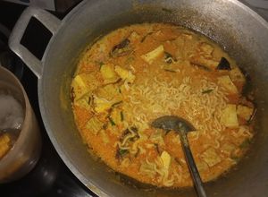 Foto resep Lodeh Tahu Tempe Ikan Asap campur Mie