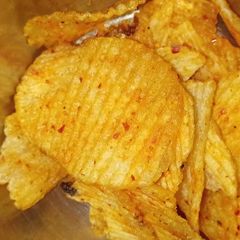 A picture of Homemade masala chips.