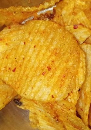 A picture of Homemade masala chips.